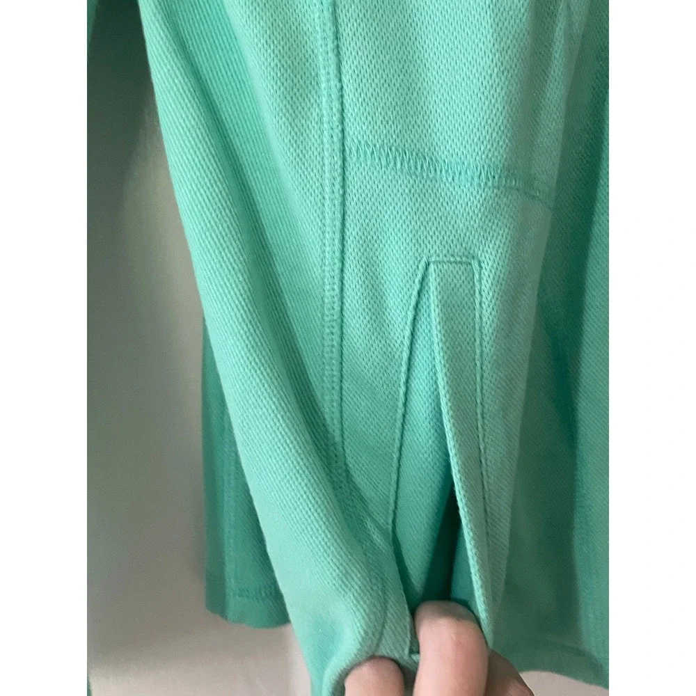 Talbots T by Talbots Women's Mint Green Full Zip Mock Neck Active Jacket Size L - Picture 2 of 6
